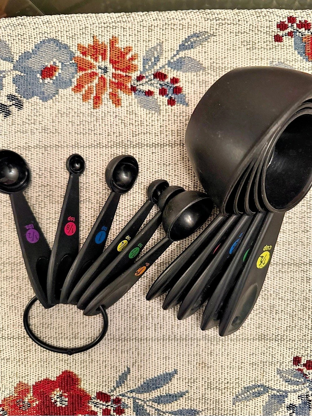 OXO SoftWorks Black Measuring Cups & Spoons Set Color Coded 11 Pc Baking Kitchen